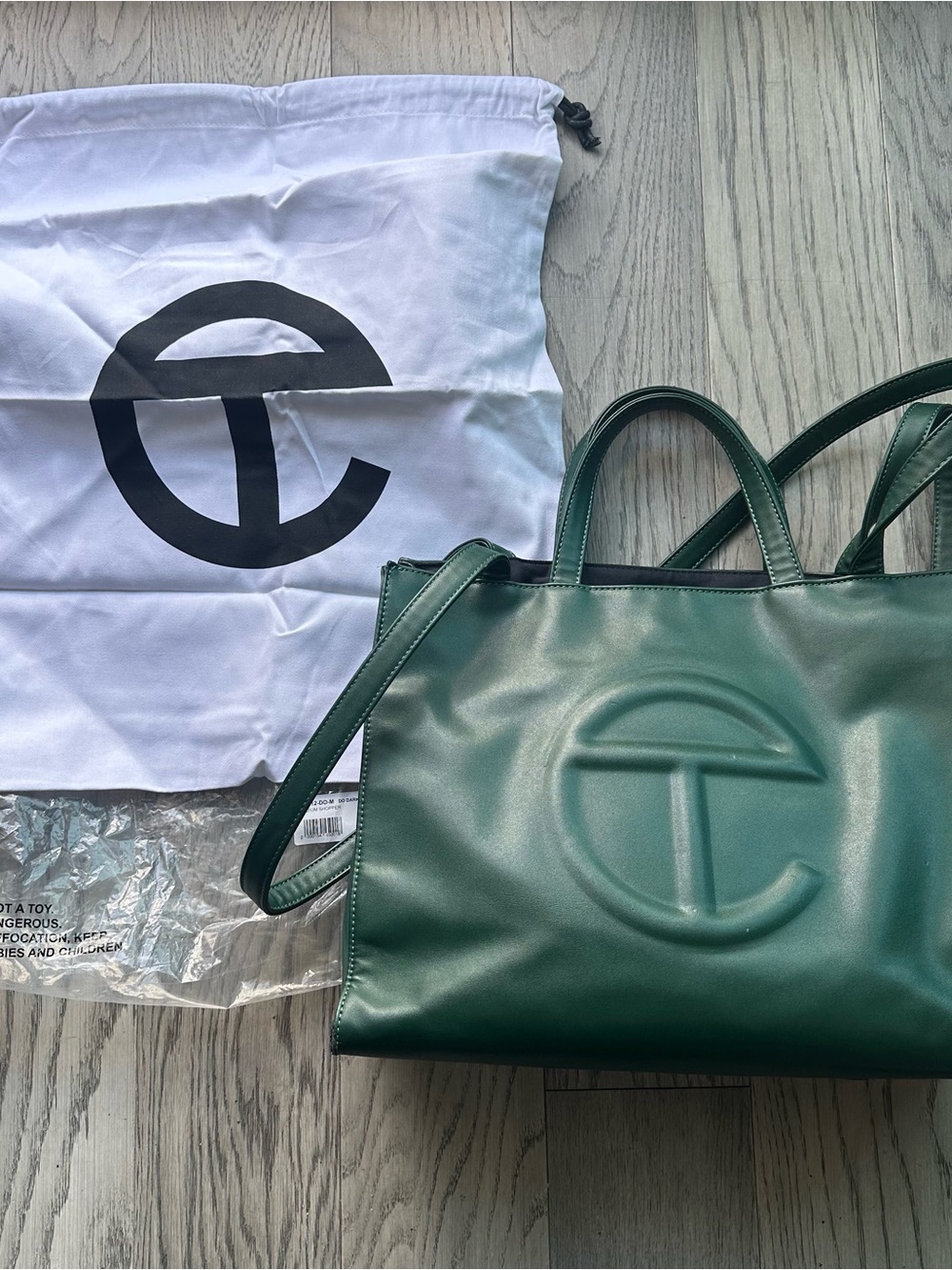 Telfar Green medium Shopper Tote